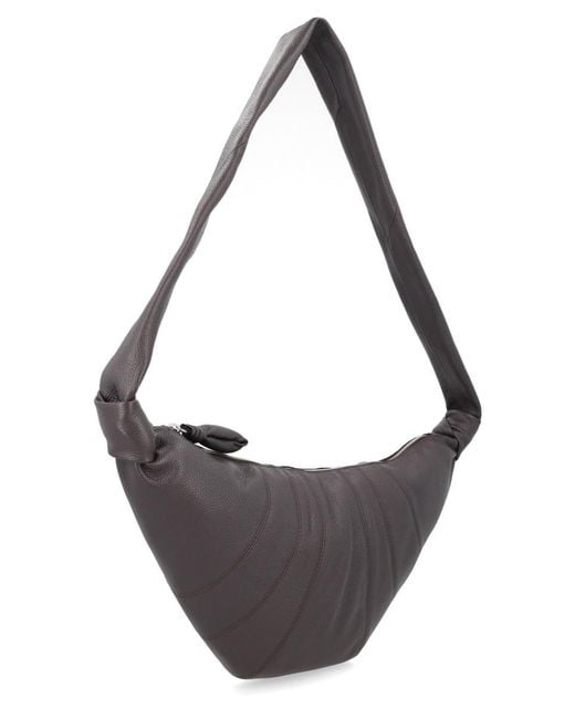 Lemaire Gray Borsa "Croissant" Medium