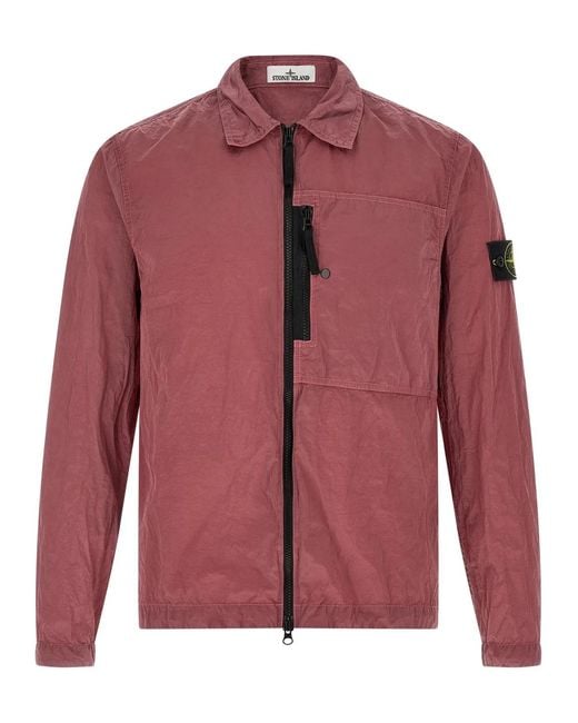 Stone Island Pink '120004' Overshirt for men
