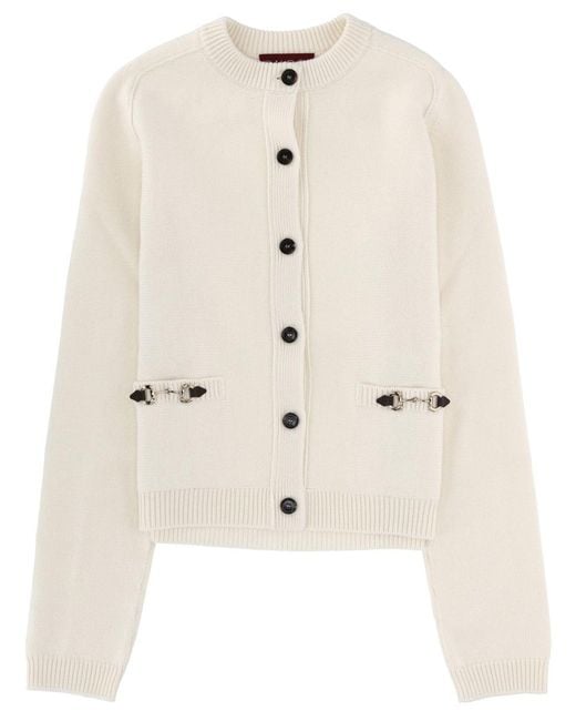 Gucci Natural Cardigan With Clamp