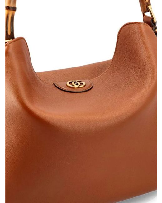 Gucci Brown Diana Leather Shoulder Bag