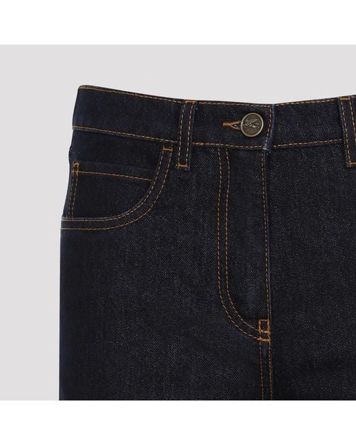 Etro Blue Lurex Jeans