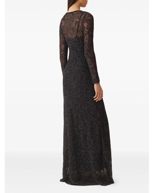 Fabiana Filippi Black Lace Long Dress