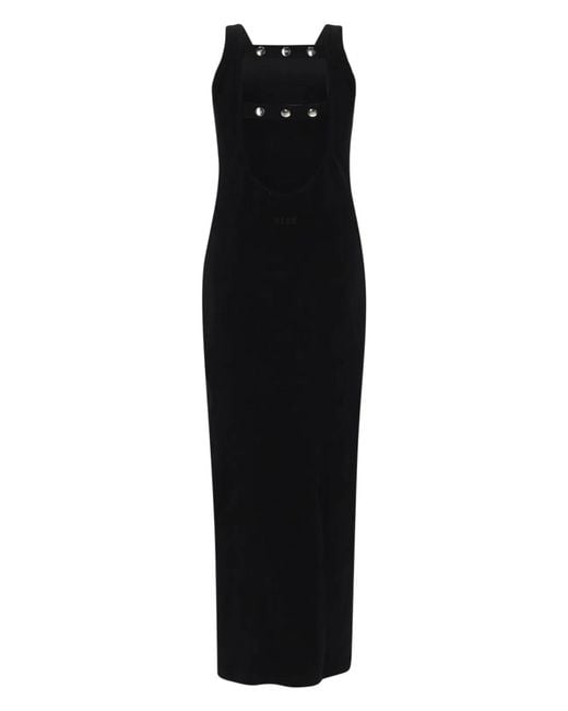 MSGM Black Abito Lungo