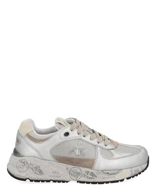 Premiata White "Mased" Sneaker