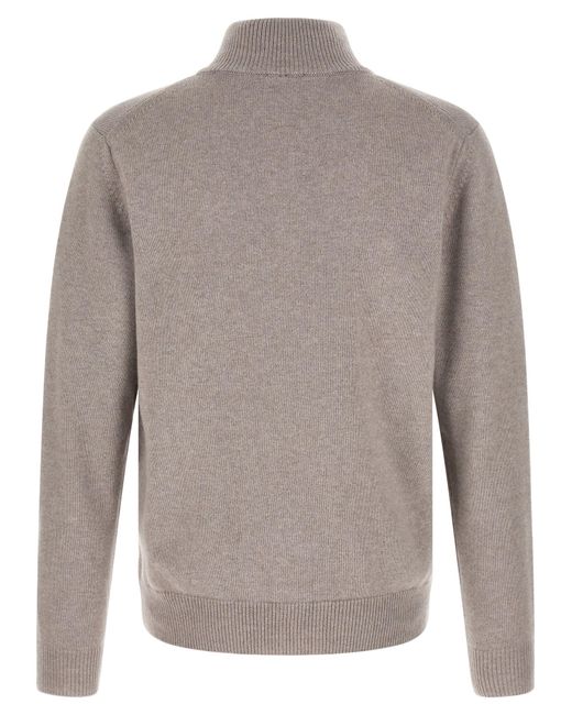 Brioni Gray Cardigan With Price List Collar for men