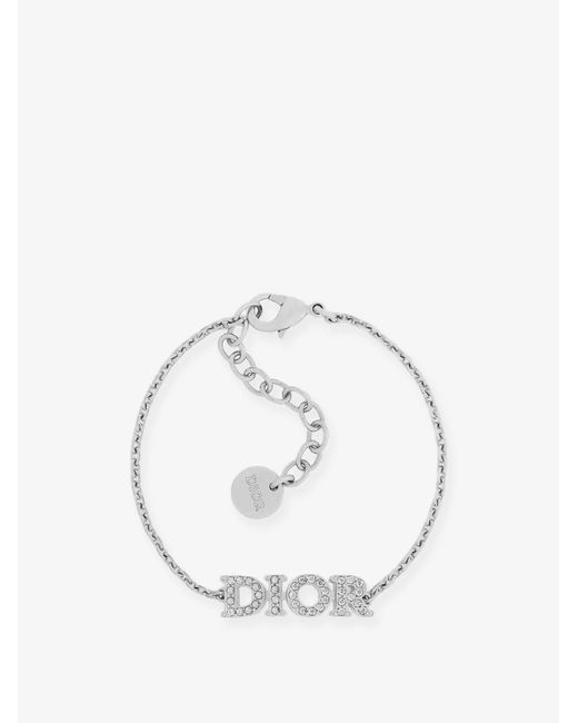 Dior White Metal Evolution Bracelet With Finishes