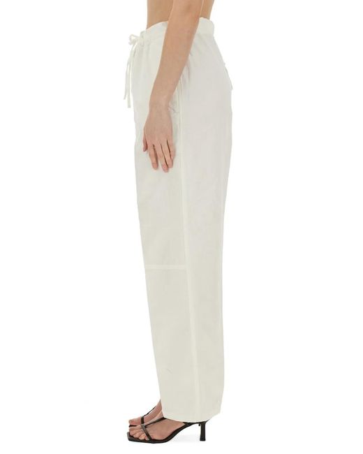Victoria Beckham Natural Wide Leg Pants