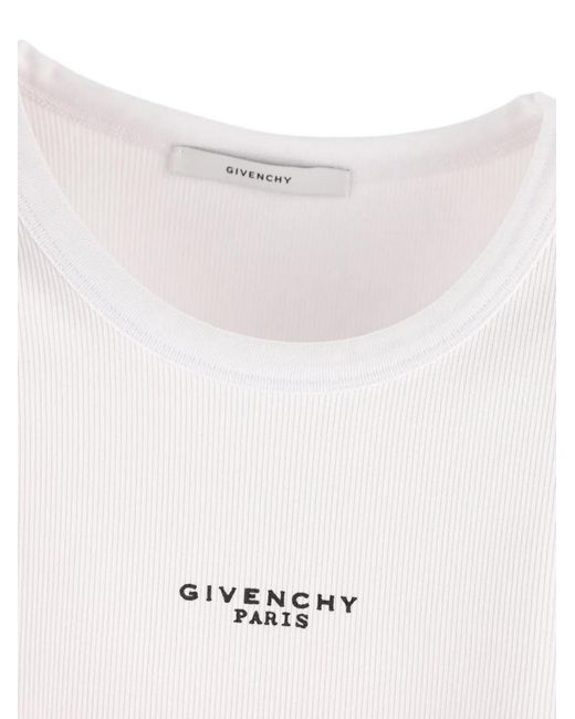Givenchy White Slim-Fit Cotton Tank Top With Paris Print