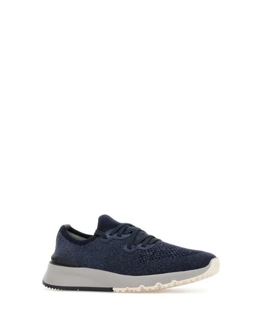 Brunello Cucinelli Blue Pair Of Sneakers for men