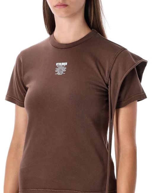 OTTOLINGER Brown Fitted Organic Cotton T-Shirt