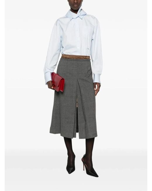 Prada White Poplin Shirt