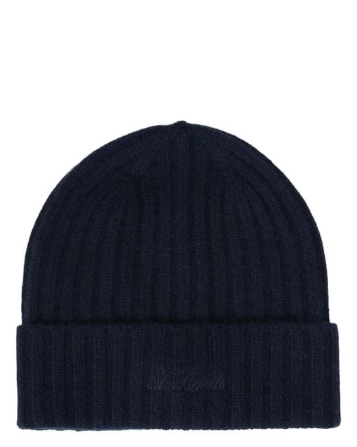 Mc2 Saint Barth Blue Berretto "Wengen" Con Logo for men