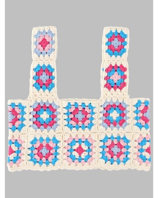 Mc2 Saint Barth Blue Halima Jr Girls Cotton Mini Top