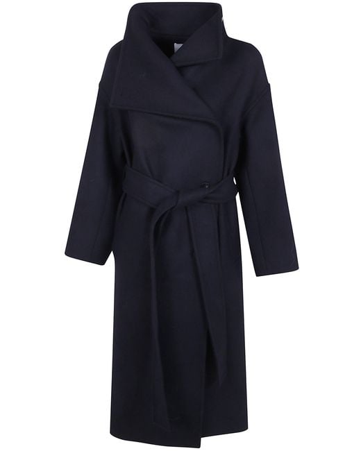 Joseph Blue "Fiore" Wool Blend Coat