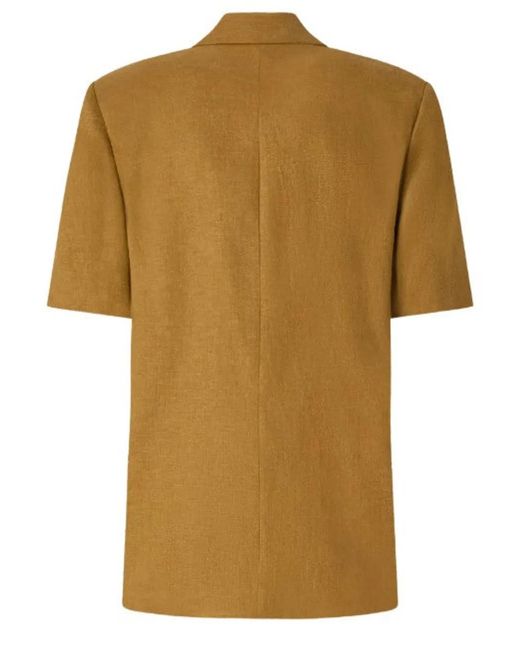 Pinko Yellow Stretch Cotton Jacket