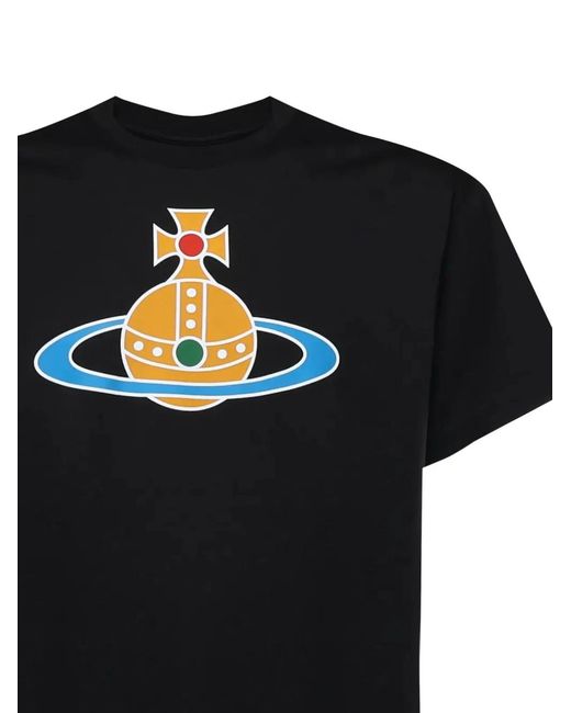 Vivienne Westwood Black Oversized Orb Classic T-Shirt