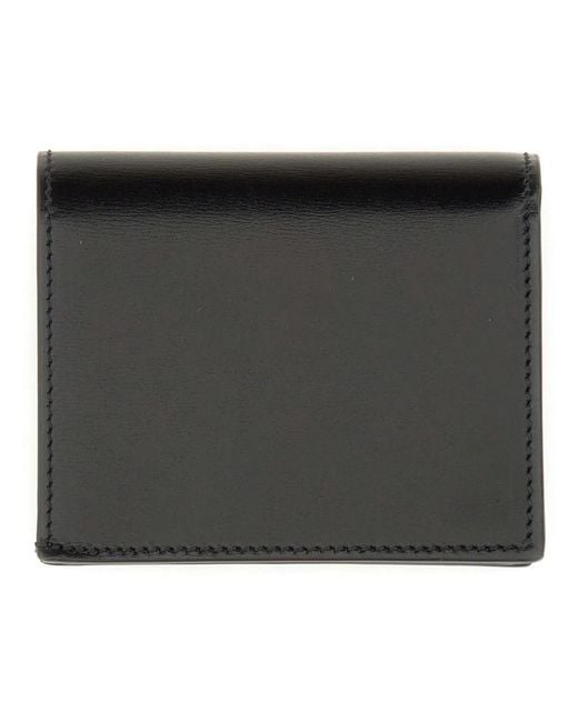 McQueen Black Calf Skin Wallets