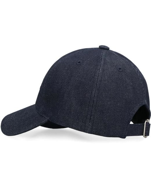 A.P.C. Blue Logo Baseball Cap for men