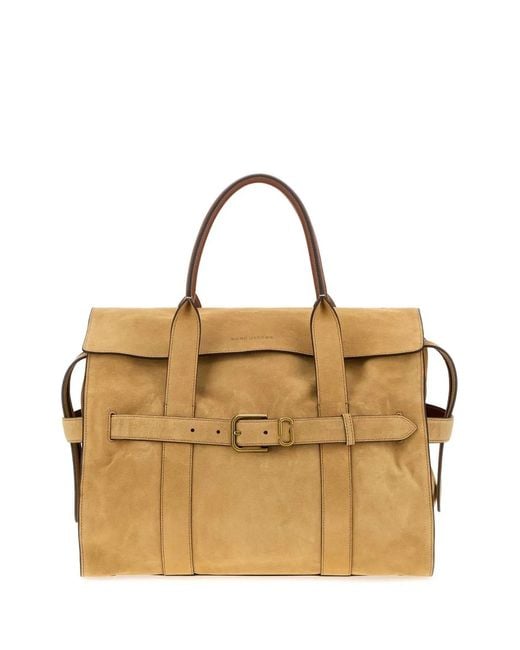 Marc Jacobs Metallic Large The Dakota Suede Shopping Handbag