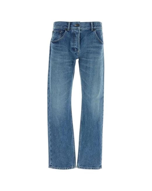 The Row Blue Straight Mid Rise Jeans