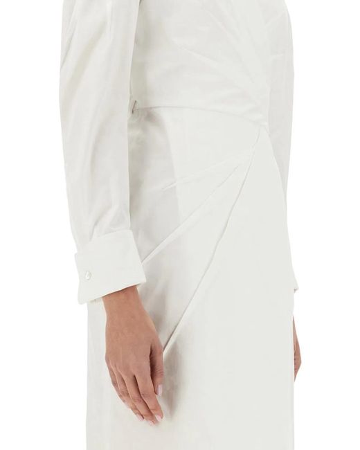 Max Mara White "Balzac" Long Dress