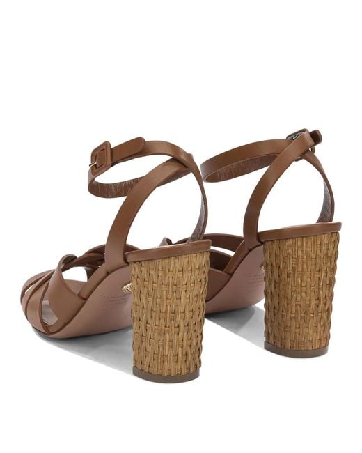 Aquazzura Brown "Copacabana 85Mm" Heeled Sandals
