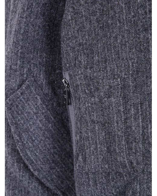 Giorgio Brato Blue Nabuk Lamb Shirt Jacket for men