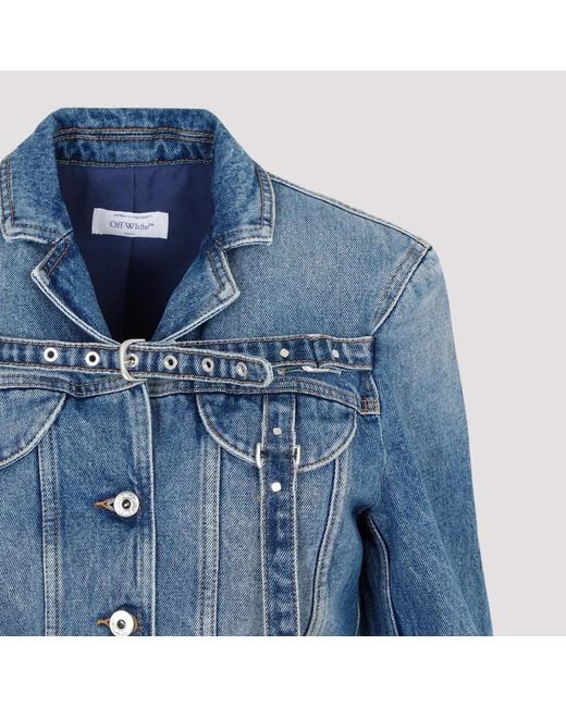 Off-White c/o Virgil Abloh Blue Denim Blazer