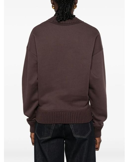 Closed Purple Cotton Crewneck Sweatshirt