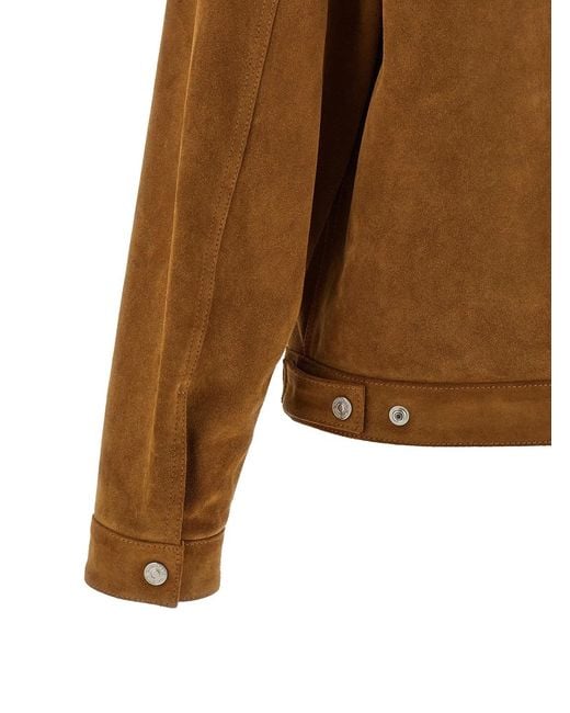 DSquared² Brown 'Suede Boxy Shirt' Jacket for men