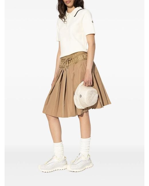Moncler Natural Contrast Stripe Polo Shirt