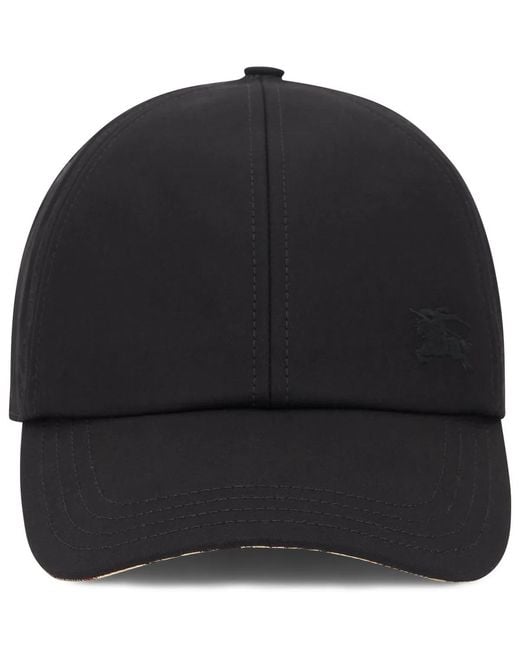 Burberry Black Cap With Visor for men