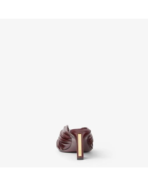 Fendi Brown Slide Nappa Lucida