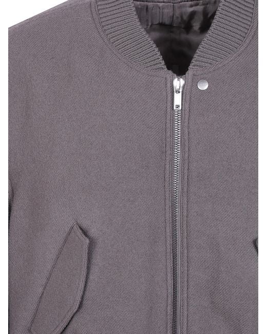 Rick Owens Gray Secchia Flight Jacket for men