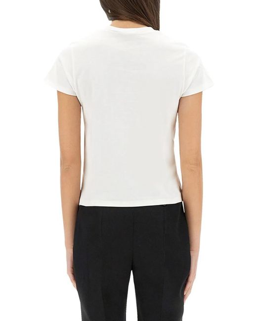 McQueen White T-Shirt With "Skull" Embroidery
