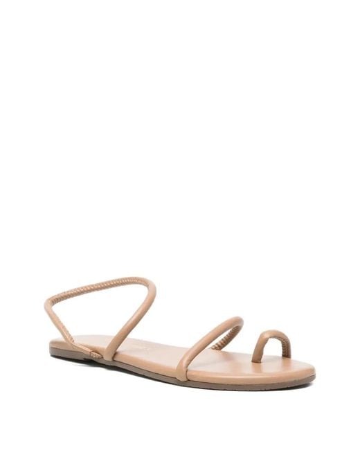 TKEES White Padded Rope Sandals