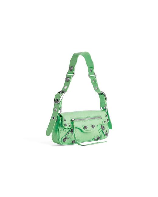 Balenciaga Green Light Leather Le Cagole Sling Xs Shoulder Bag