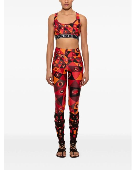Emilio Pucci Red Printed Bralette