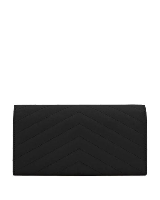 Saint Laurent Black Cassandre Wallet