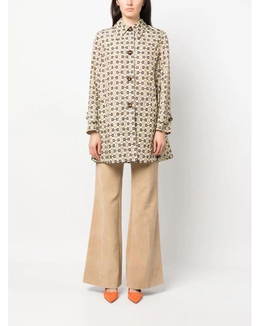 Gucci White Horsebit Print Coat