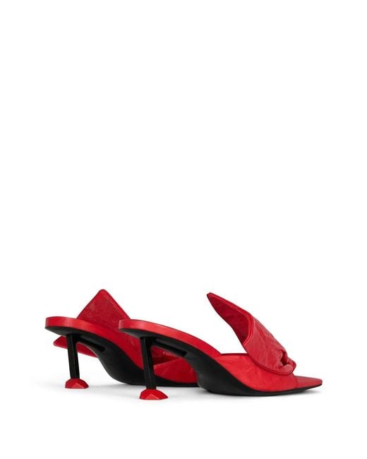 Givenchy Red Boudoir Bow Sandals 65Mm