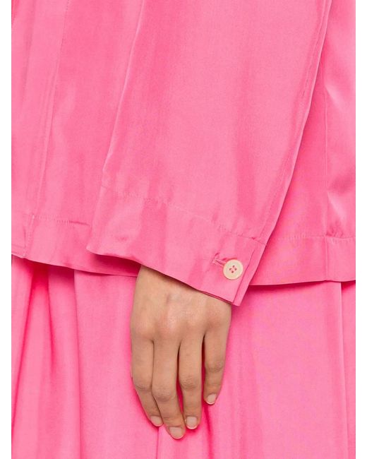 Forte_forte Pink Habotai Silk Jacket