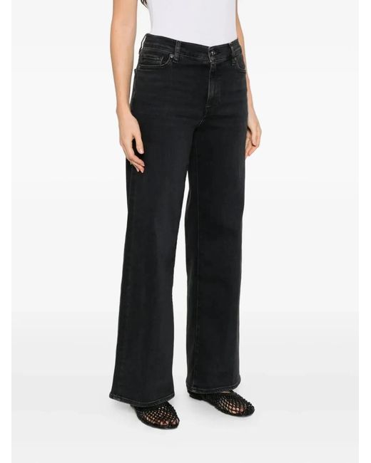 FRAME Black "Le Slim Palazzo" High Rise Wide Leg Flare Jeans