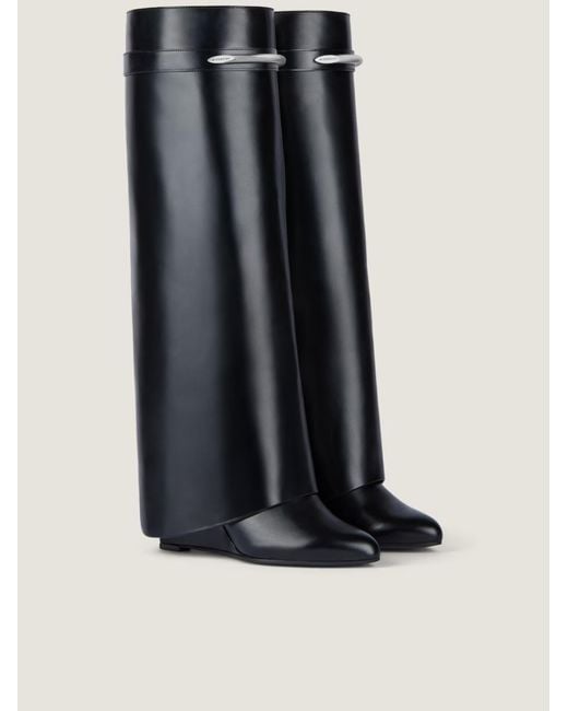 Givenchy Black Shark Pinch High Boots 90Mm
