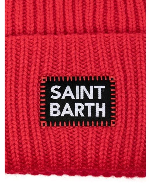 Mc2 Saint Barth Red Berry Knitted Cap for men
