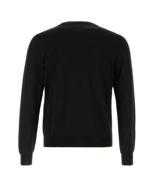 Fendi Black Pullover Basic Fine Merino for men