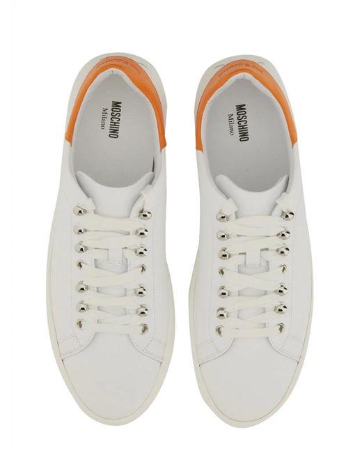 Moschino Couture White Leather Sneakers for men