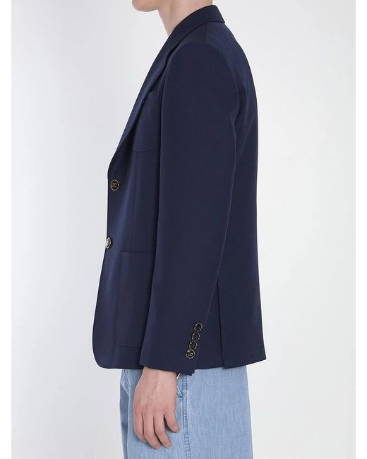 Valentino Garavani Blue Single-Breasted Jacket for men