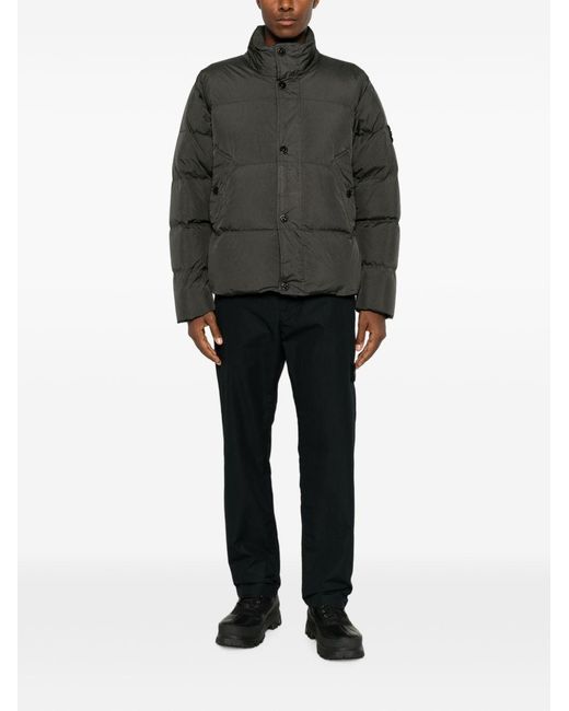 Stone Island Black 4100109 Crinkle Reps Ny Down Jacket With Wind Resistance And Anti-Drop for men