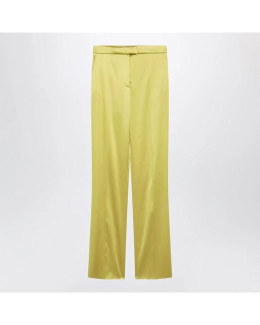 Valentino Yellow Avocado-Colored Trousers